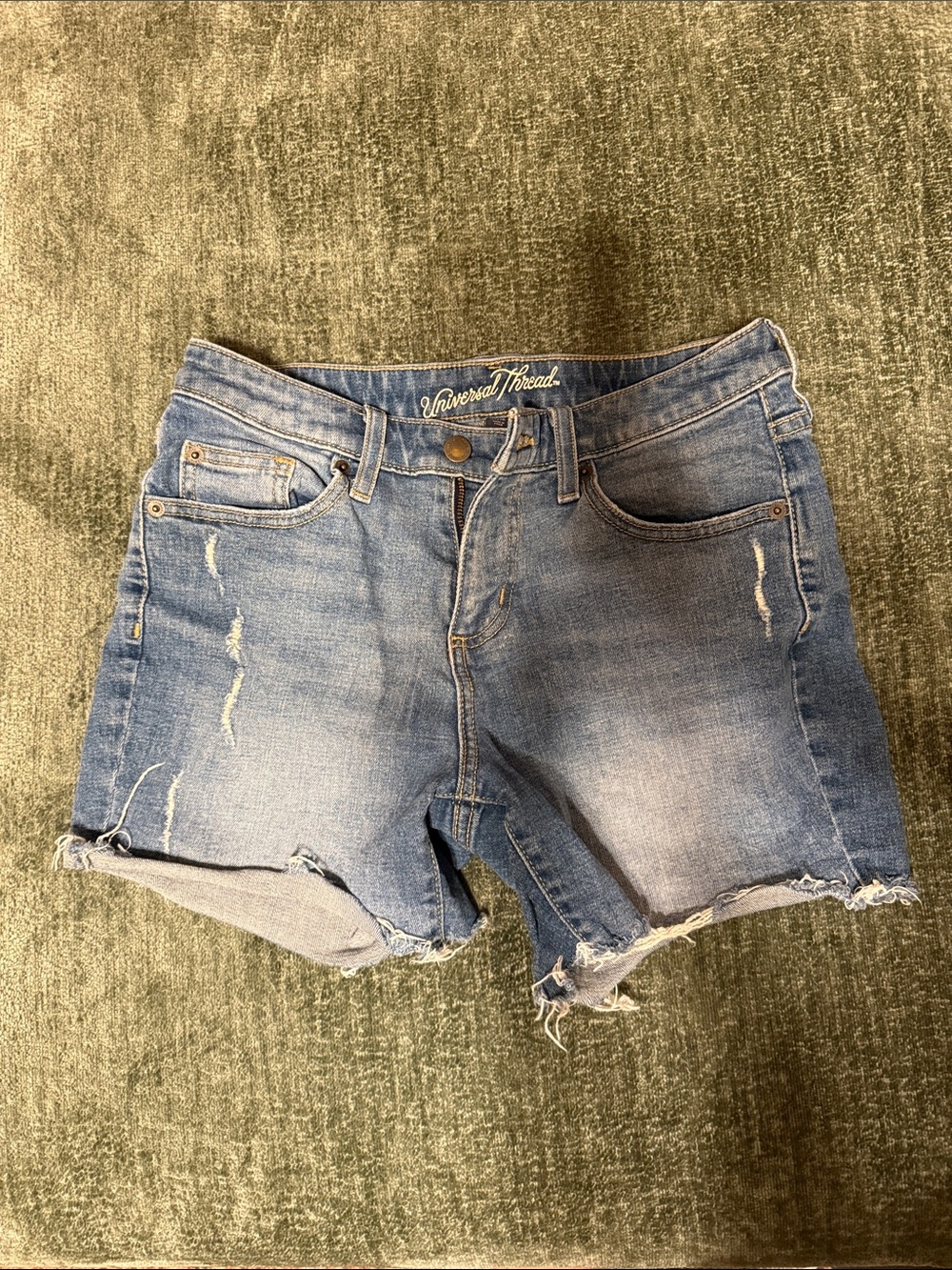 Universal Thread Light Blue Distressed Denim Shorts